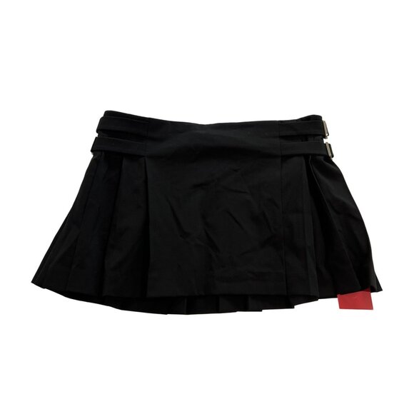 DEBUTE The Kat Mini Kilt Skirt in Black - Picture 1 of 5